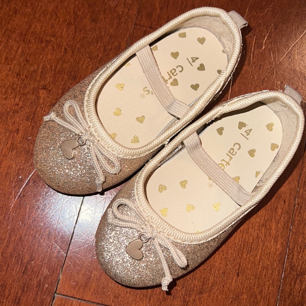 Carter baby gold shoes